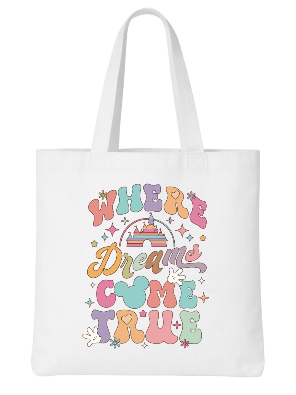 Disney 'Where Dreams Come True' Themed Graphic Tote Bag